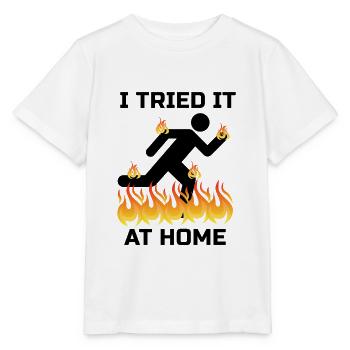 Je l'ai essayé à la maison expérience cadeau d'accident - T-shirt bio MINI CREATOR Stanley/Stella Enfant - blanc - Devant - Maike (125cm)