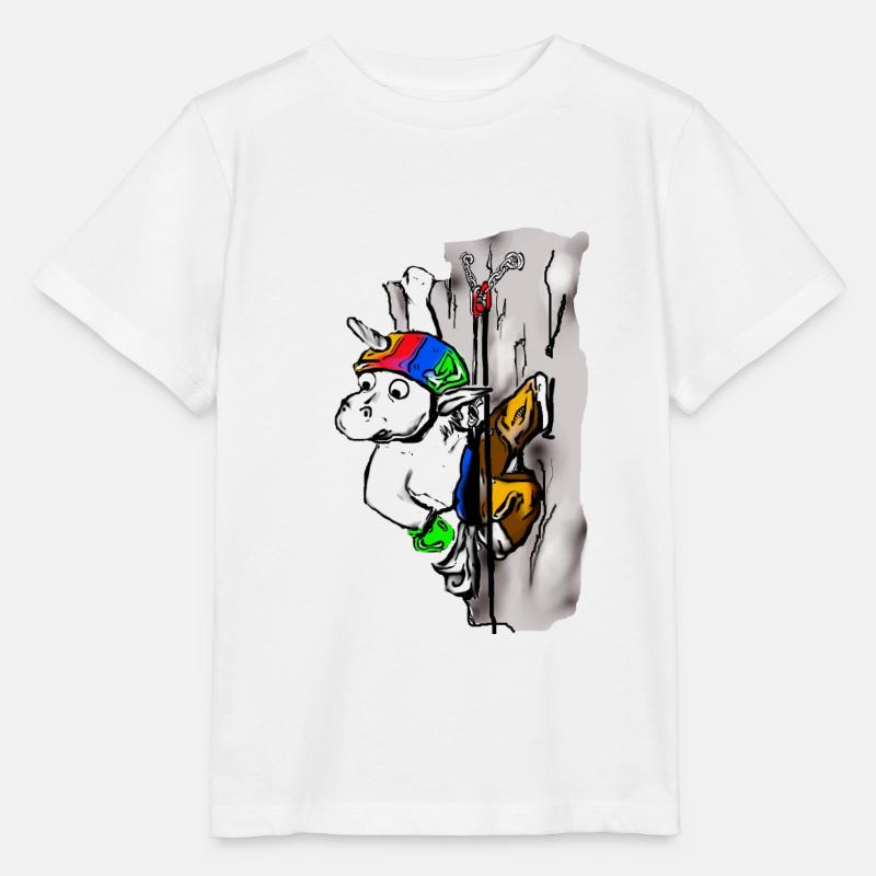 kletterndes Einhorn - Stanley/Stella Kinder T-Shirt MINI CREATOR  - Weiß