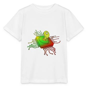Matériel informatique avec idée cadeau clé et cadenas - T-shirt bio MINI CREATOR Stanley/Stella Enfant - blanc - Devant - Maike (125cm)