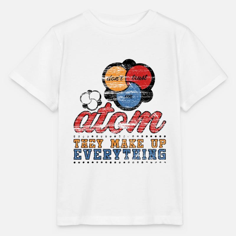 Science Science Atom Gift Physique Etudiant - T-shirt bio MINI CREATOR Stanley/Stella Enfant - blanc