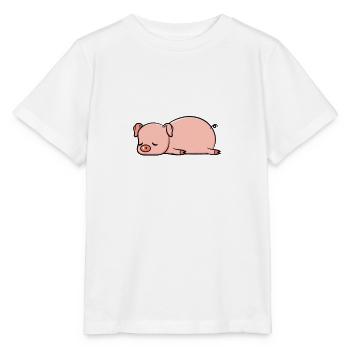 Schweinefleisch müde Süßes und süßes Geschenk. - Stanley/Stella Kinder T-Shirt MINI CREATOR  - Weiß - Vorne - Maike (125cm)
