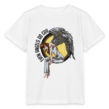 Weinender Engel Schutzengel Engelsflügel Geschenk - Stanley/Stella Kinder T-Shirt MINI CREATOR  - Weiß - Vorne - Maike (125cm)