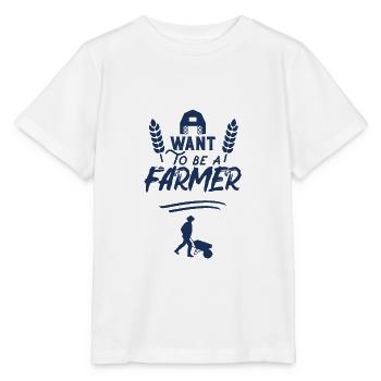 Farmer Agriculture Farmer Farmer Farmer - Stanley/Stella MINI CREATOR Kids’ T-Shirt - white - Front - Maike (125cm)