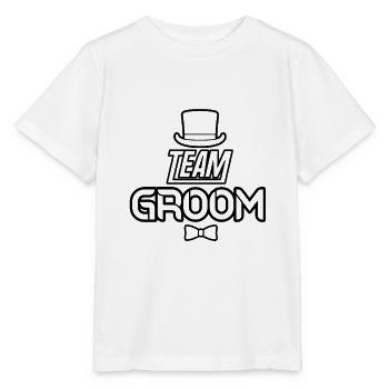 Bachelor party team groom - Stanley/Stella MINI CREATOR Kids’ T-Shirt - white - Front - Maike (125cm)