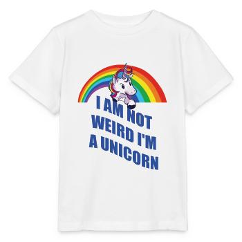 Unicorn Unicorn NOT WEIRD Shirt Gift - T-shirt bio MINI CREATOR Stanley/Stella Enfant - blanc - Devant - Maike (125cm)