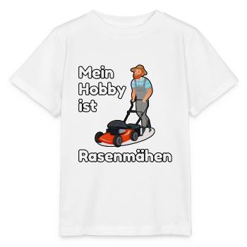 Rasen Mähen Garten - Stanley/Stella Kinder T-Shirt MINI CREATOR  - Weiß - Vorne - Maike (125cm)