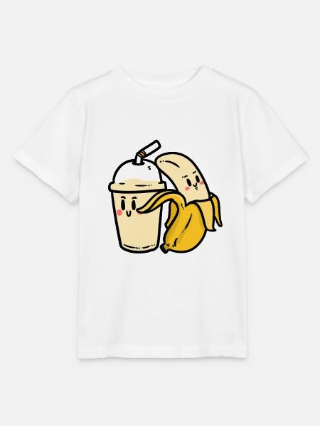 Banana and Shake - Stanley/Stella Kinder T-Shirt MINI CREATOR - Weiß