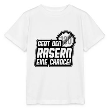 Gebt den Rasern eine Chance Raser Auto T-Shirt Fun - Stanley/Stella Kinder T-Shirt MINI CREATOR  - Weiß - Vorne - Maike (125cm)