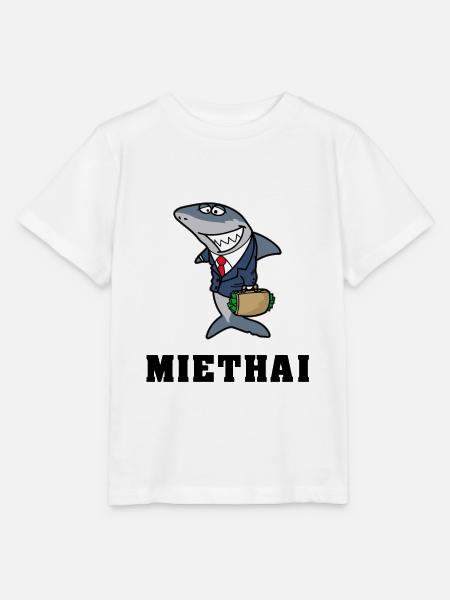 böser Hai Miethai Finanzhai Immobilienhai Geschenk - Stanley/Stella Kinder T-Shirt MINI CREATOR - Weiß