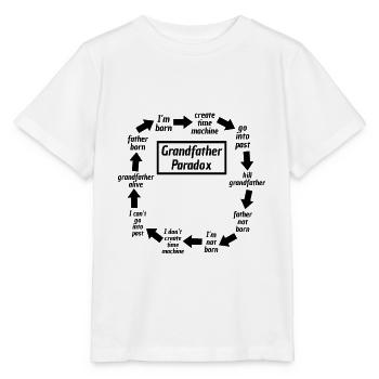 funny grandpa paradoxo time travel nerd joke - Stanley/Stella MINI CREATOR Kids’ T-Shirt - white - Front - Maike (125cm)