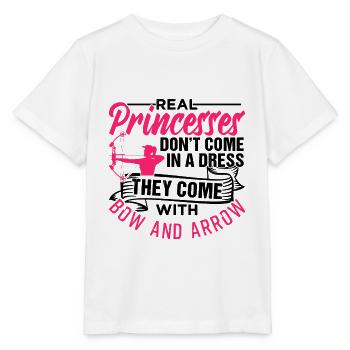 Real Princesses Come With Bow And Arrow - T-shirt bio MINI CREATOR Stanley/Stella Enfant - blanc - Devant - Maike (125cm)
