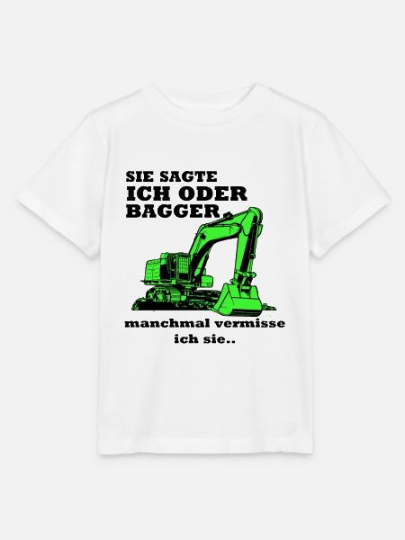 Bagger Baggerfahrer Baggern Spruch - Stanley/Stella Kinder T-Shirt MINI CREATOR  - Weiß