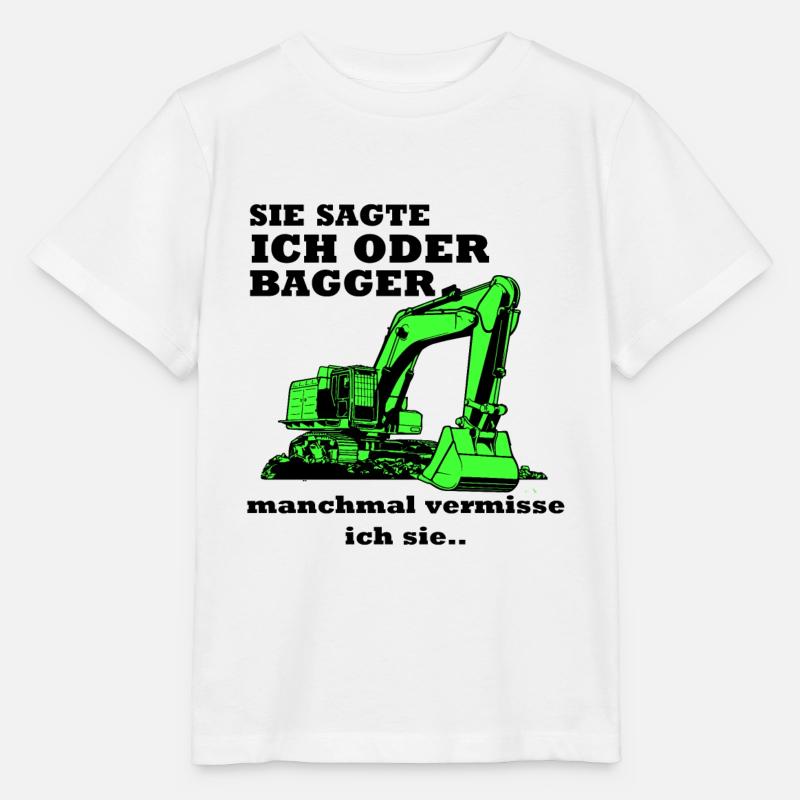 Bagger Baggerfahrer Baggern Spruch - Stanley/Stella Kinder T-Shirt MINI CREATOR - Weiß