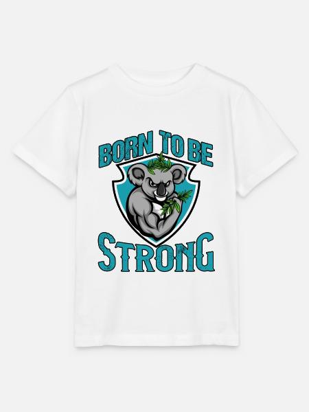 Born To Be Strong - Stanley/Stella Kinder T-Shirt MINI CREATOR  - Weiß