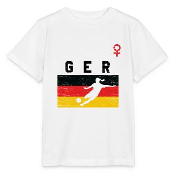 Frauenfussball Deutschland - Stanley/Stella Kinder T-Shirt MINI CREATOR  - Weiß - Vorne - Maike (125cm)
