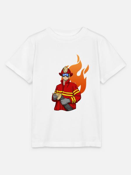 Brandweerman Brandweerman - Stanley/Stella T-shirt MINI CREATOR til børn - hvid