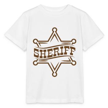 Sheriff Stern - Stanley/Stella Kinder T-Shirt MINI CREATOR  - Weiß - Vorne - Maike (125cm)