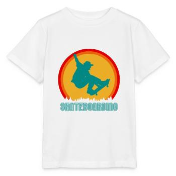 Skate Skater Skateboard Skaten Vintage - Stanley/Stella Kinder T-Shirt MINI CREATOR  - Weiß - Vorne - Maike (125cm)