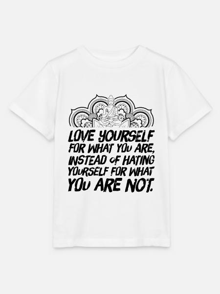 Meditation Yoga Buddhismus Sprüche Selbstliebe - Stanley/Stella Kinder T-Shirt MINI CREATOR  - Weiß