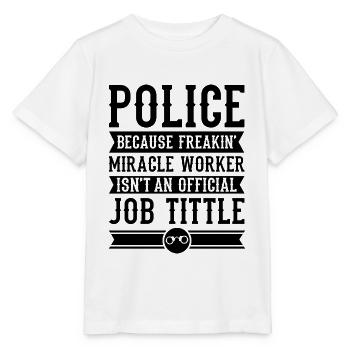 police - Stanley/Stella MINI CREATOR Kids’ T-Shirt - white - Front - Maike (125cm)
