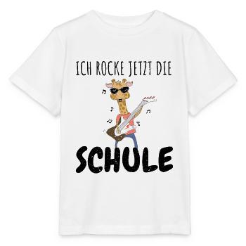 Ich rocke jetzt die Schule Einschulung Grundschule - Stanley/Stella Kinder T-Shirt MINI CREATOR  - Weiß - Vorne - Maike (125cm)