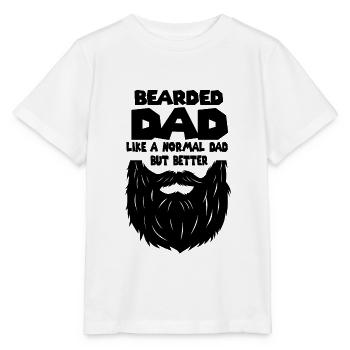 Bart Dad Vater Vatertag Hipster lustiges Geschenk - Stanley/Stella Kinder T-Shirt MINI CREATOR  - Weiß - Vorne - Maike (125cm)