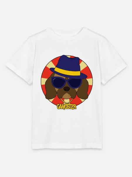 Cool Animals gangster - Stanley/Stella Kinder T-Shirt MINI CREATOR - Weiß