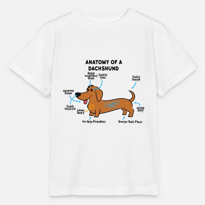 Anatomie Eines Dackel - Stanley/Stella Kinder T-Shirt MINI CREATOR - Weiß