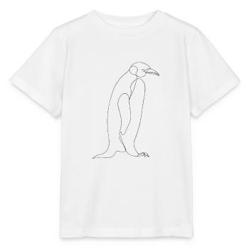 Penguin Drawing - Stanley/Stella MINI CREATOR Kids’ T-Shirt - white - Front - Maike (125cm)