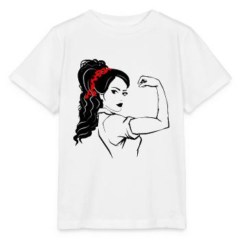 Femme indépendante - T-shirt bio MINI CREATOR Stanley/Stella Enfant - blanc - Devant - Maike (125cm)