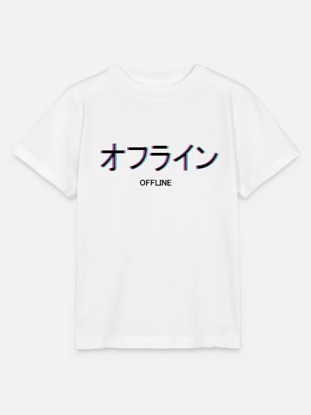Offline Vaporwave - Stanley/Stella Kinder T-Shirt MINI CREATOR - Weiß
