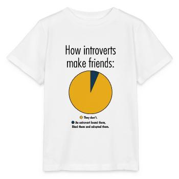 Introverted Shyness Shy Funny - Stanley/Stella MINI CREATOR Kids’ T-Shirt - white - Front - Maike (125cm)