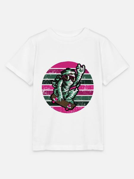 Skate Skateboard Skateboarding Skaten Mumie - Stanley/Stella Kinder T-Shirt MINI CREATOR  - Weiß