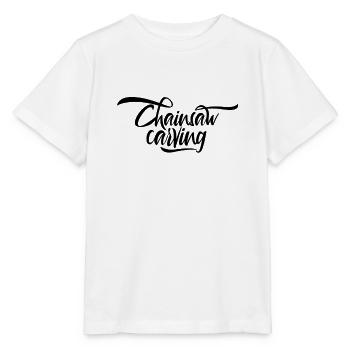 Chainsaw carving - Stanley/Stella MINI CREATOR Kids’ T-Shirt - white - Front - Maike (125cm)