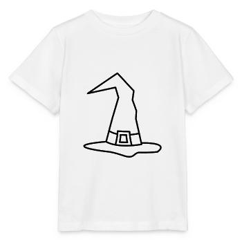 Halloween Witch Hat Witches Hat - Stanley/Stella MINI CREATOR Kids’ T-Shirt - white - Front - Maike (125cm)