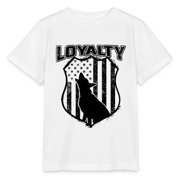 German Shepherd Police Law Enforcement - Stanley/Stella MINI CREATOR Kids’ T-Shirt - white - Front - Maike (125cm)