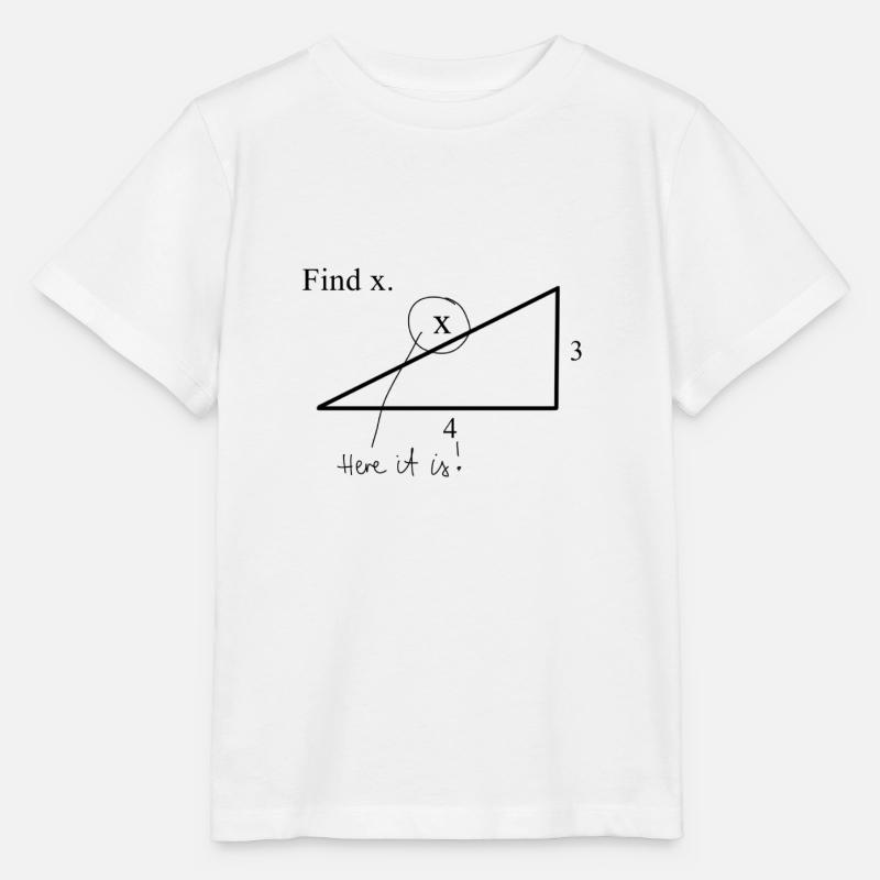 Find X math joke - T-shirt bio MINI CREATOR Stanley/Stella Enfant - blanc