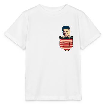 John F Kennedy Brusttasche - Stanley/Stella Kinder T-Shirt MINI CREATOR  - Weiß - Vorne - Maike (125cm)