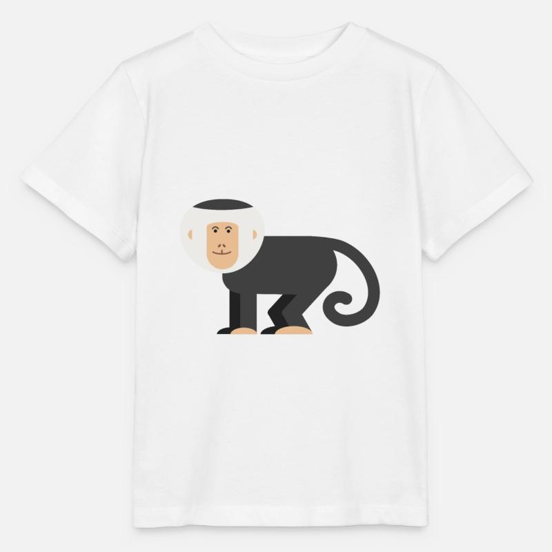 Singe capucin singe - T-shirt bio MINI CREATOR Stanley/Stella Enfant - blanc