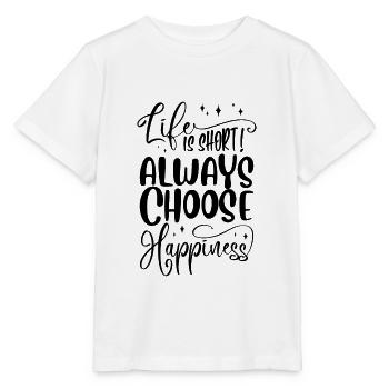 La devise de la vie Motivation - T-shirt bio MINI CREATOR Stanley/Stella Enfant - blanc - Devant - Maike (125cm)