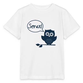 Eule uhu Servus! - Stanley/Stella Kinder T-Shirt MINI CREATOR  - Weiß - Vorne - Maike (125cm)