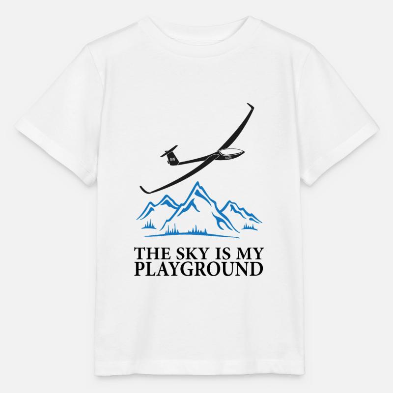 Glider, glider, plane, pilot - Stanley/Stella MINI CREATOR Kids’ T-Shirt - white