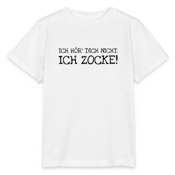 Ich hör' dich nicht ich zocke - Stanley/Stella Kinder T-Shirt MINI CREATOR  - Weiß - Vorne - Maike (125cm)