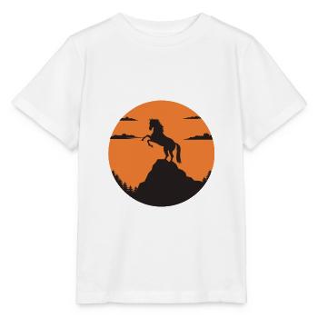 Cavalier équestre montagne équestre - T-shirt bio MINI CREATOR Stanley/Stella Enfant - blanc - Devant - Maike (125cm)