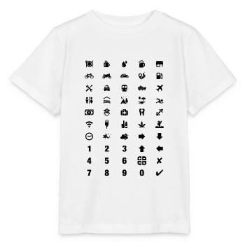 Tourismus-Reise-Übersetzer Icons Vacation Language - Stanley/Stella Kinder T-Shirt MINI CREATOR  - Weiß - Vorne - Maike (125cm)
