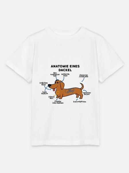 Dackel Hund Anatomie - Stanley/Stella Kinder T-Shirt MINI CREATOR - Weiß