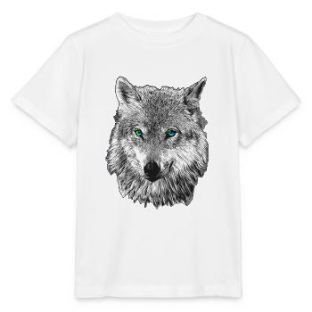 Loup - T-shirt bio MINI CREATOR Stanley/Stella Enfant - blanc - Devant - Maike (125cm)