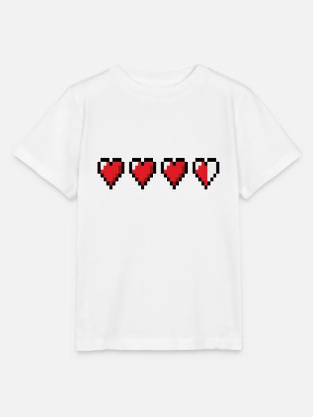 80er Herzen - Stanley/Stella Kinder T-Shirt MINI CREATOR - Weiß