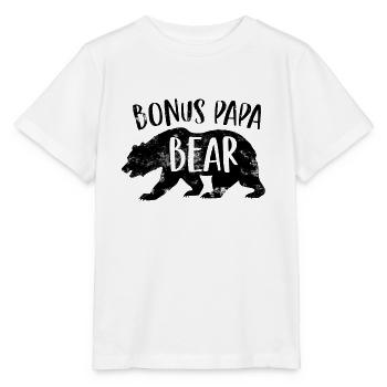 Bonus daddy bear - stepfather gift - Stanley/Stella MINI CREATOR Kids’ T-Shirt - white - Front - Maike (125cm)
