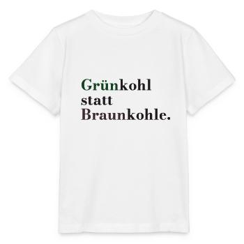 Grünkohl statt Braunkohle - Stanley/Stella Kinder T-Shirt MINI CREATOR  - Weiß - Vorne - Maike (125cm)